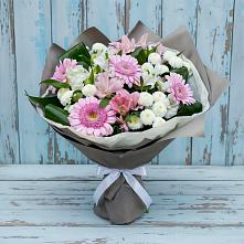 Букет цветов из:  Герберы, Альстромерии и Хризантемы #REPLACE_PRED# Гойты