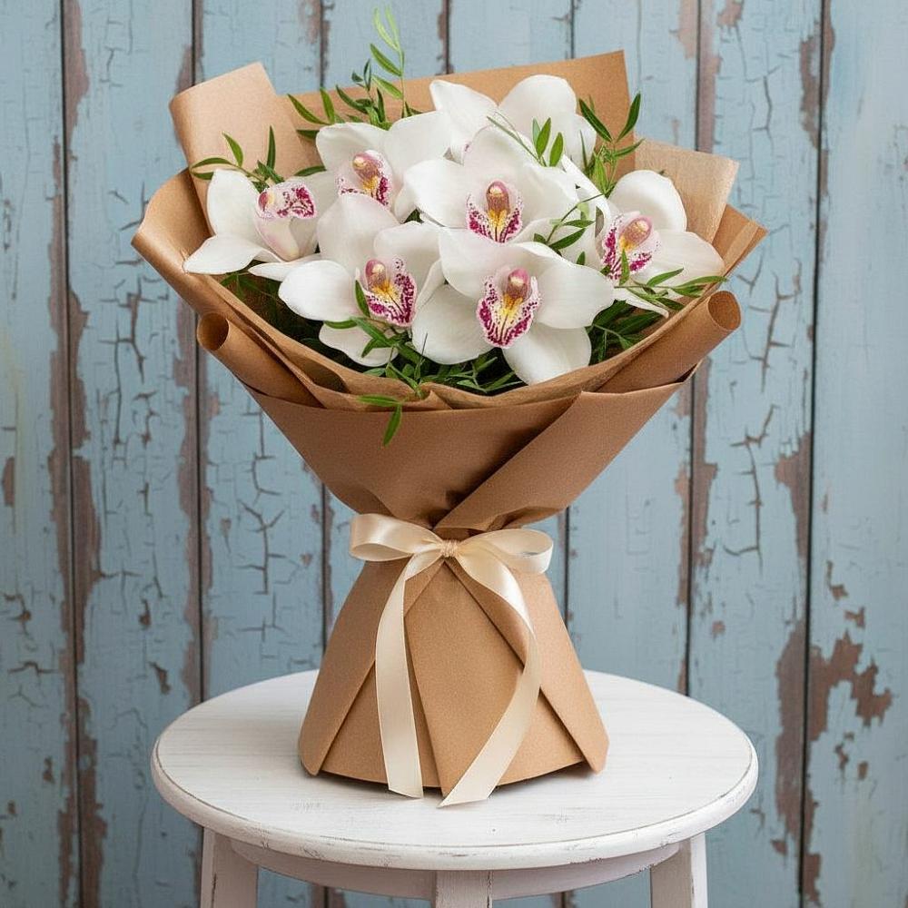 Букет цветов из: Орхидеи и Розы в Гойты