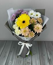 Букет цветов из:  Розы, Герберы и Хризантемы в Гойты