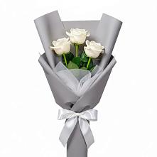 Букет 3 белые розы #REPLACE_PRED# Гойты