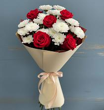 Букет цветов из:  Розы и Хризантемы в Гойты