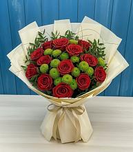 Букет цветов из:  Розы и Хризантемы в Гойты