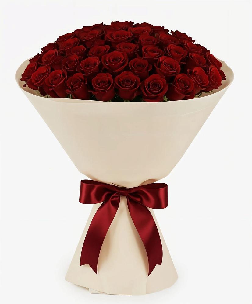 Букет 101 Бордовая роза Блэк Бакарра в Гойты